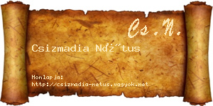 Csizmadia Nétus névjegykártya